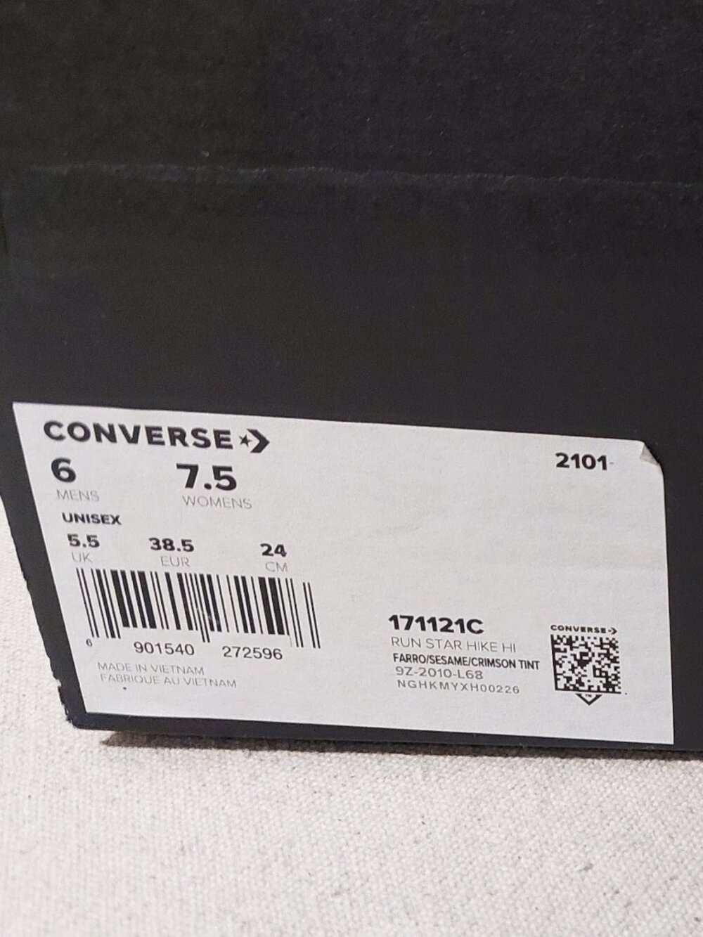 Converse 2-Tone Tan/Pink Run Star Hike Hi Canvas Platform Sole Size: 7.5 - Picture 3 of 12